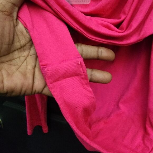 Endless Rose Sz. L New Fuchsia Shirred One Shoulder Bodysuit - Picture 13 of 13